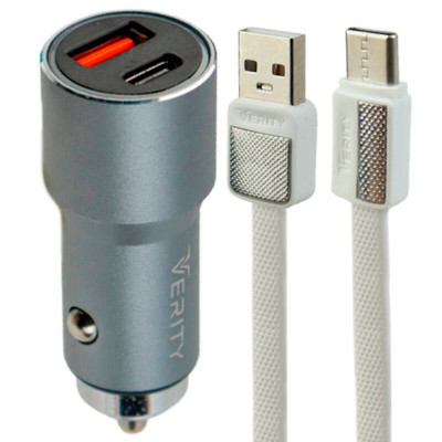 شارژر فندکی وریتی مدل C1119 به همرا کابل تبدیل USB-C