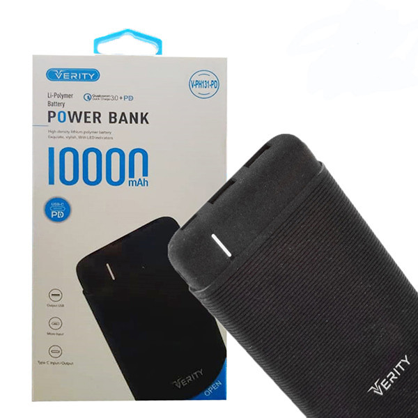 پاوربانک وریتی مدل V-PH131 PD ظرفیت 10000 میلی آمپر ساعت