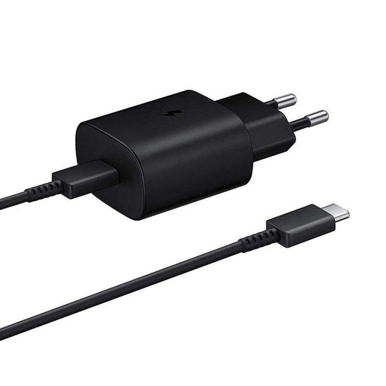 شارژر دیواری فست شارژ اورجینال Samsung EP-TA800NBE 3A PD 25W + کابل تبدیل تایپ سی