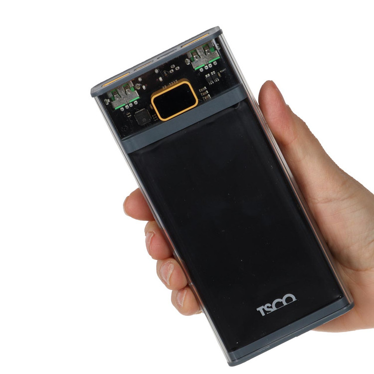 پاوربانک (PD و فست شارژ) TSCO 20W 20000mAh مدل TP 884 - خاکستری