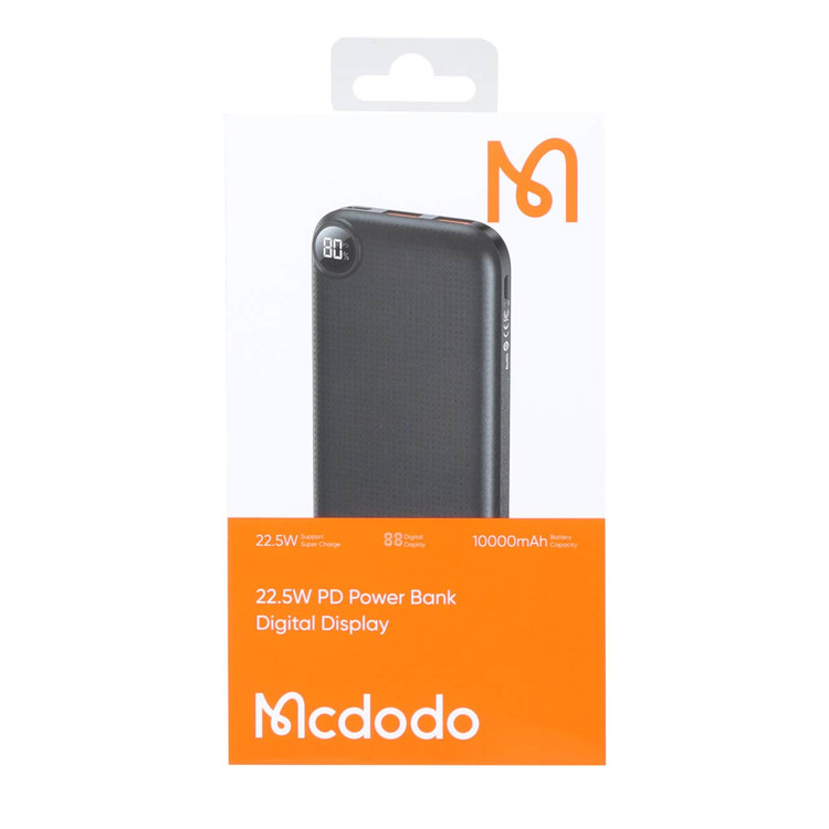 پاوربانک (PD و فست شارژ) Mcdodo 22.5W 10000mAh مدل MC-847 - مشکی - DST