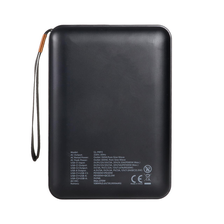 پاوربانک (PD و فست شارژ) Green Lion 270W 30000mAh مدل GNPVU270W30BK - مشکی
