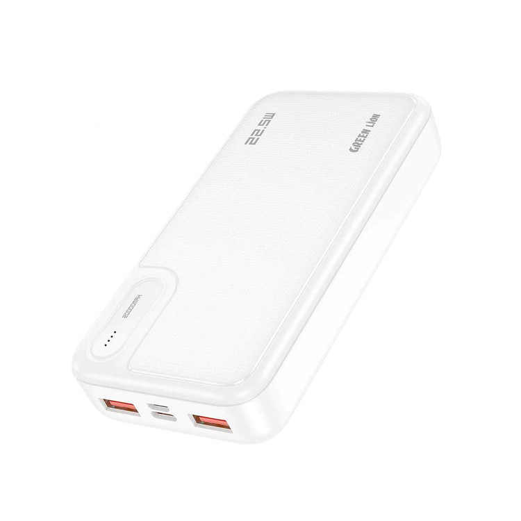 پاوربانک (PD و فست شارژ) Green Lion 22.5W 20000mAh مدل GNPWMPDPB20WH - سفید
