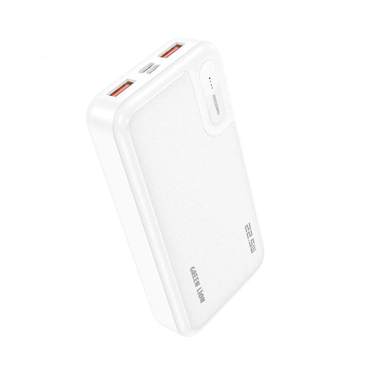 پاوربانک (PD و فست شارژ) Green Lion 22.5W 20000mAh مدل GNPWMPDPB20WH - سفید