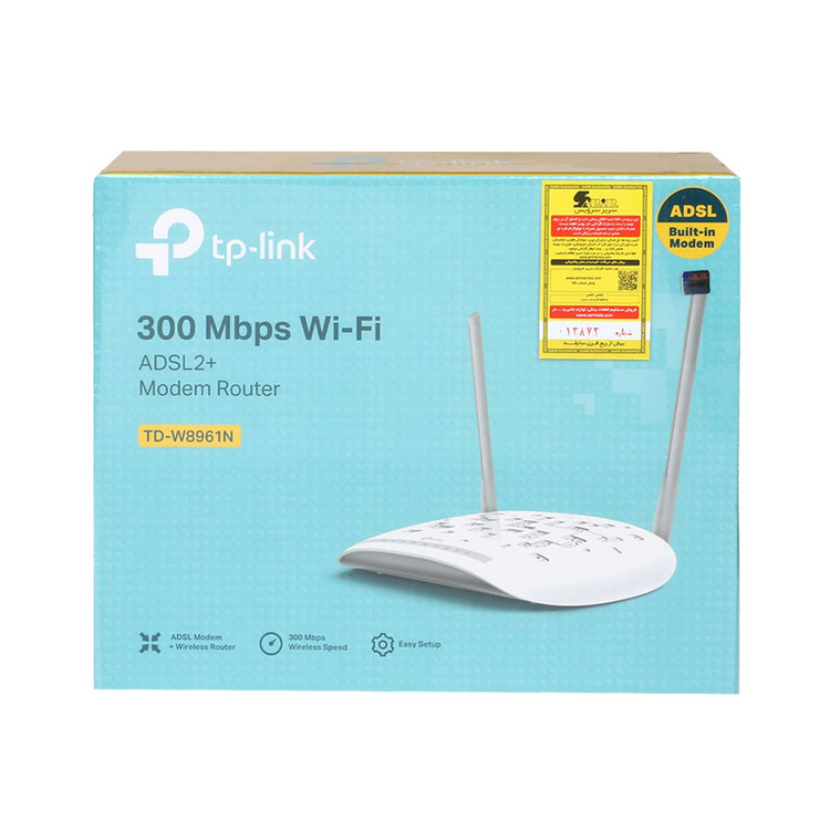 مودم TP-LINK TD_W8961N _Ver 5.0 300Mbps Wireless N ADSL2+ Modem Router