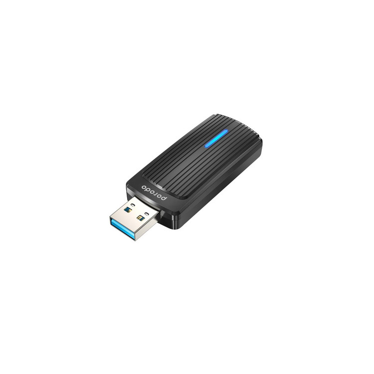 دانگل بی سیم شبکه Porodo مدل PD-WDB6AC-BK - مشکی