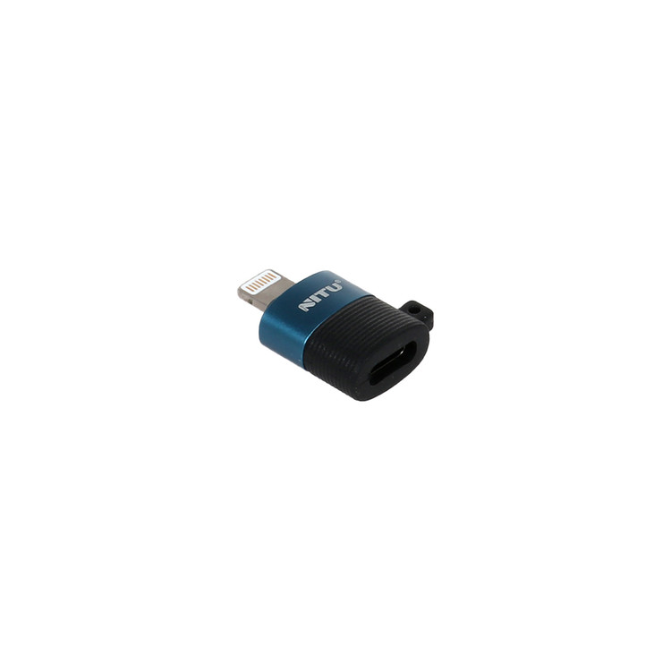 تبدیل NITU MicroUSB TO Lightning مدل CN12 - مشکی آبی