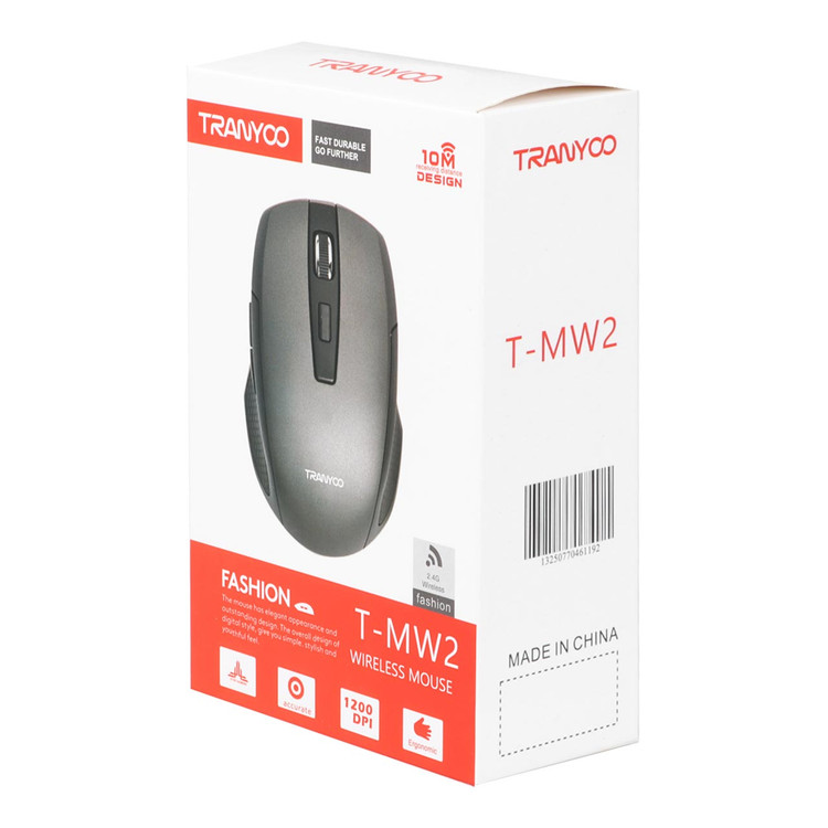 ماوس بی سیم Tranyoo مدل T-MW2 - مشکی خاکستری