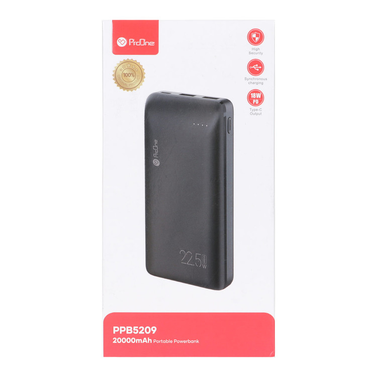 پاوربانک (PD و فست شارژ) ProOne 22.5W 20000mAh مدل PPB5209 -سفید