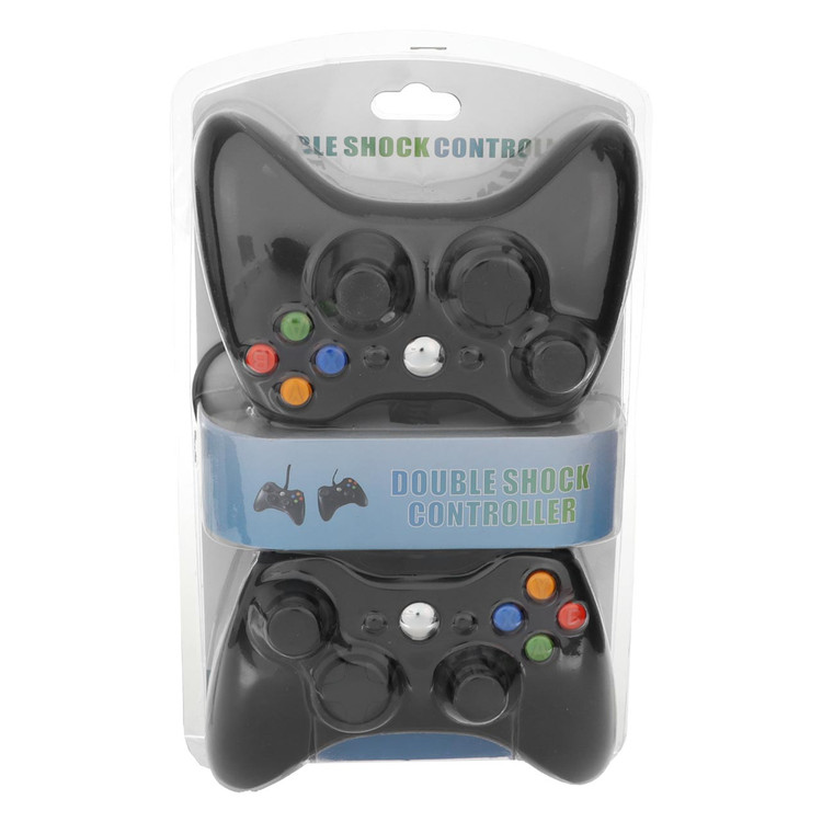 دسته بازی دوبل طرح XBOX مدل USB360-2 - مشکی