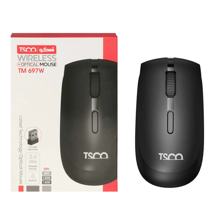 ماوس بی سیم TSCO مدل TM 697W - مشکی