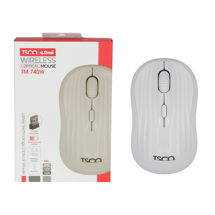 ماوس بی سیم TSCO مدل TM 740W - سفید