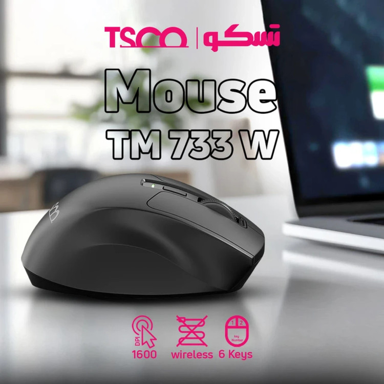ماوس بی سیم TSCO مدل TM 733W - مشکی