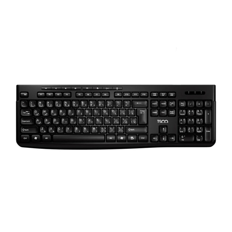 کیبورد و ماوس بی سیم TSCO مدل TKM 7027W - مشکی