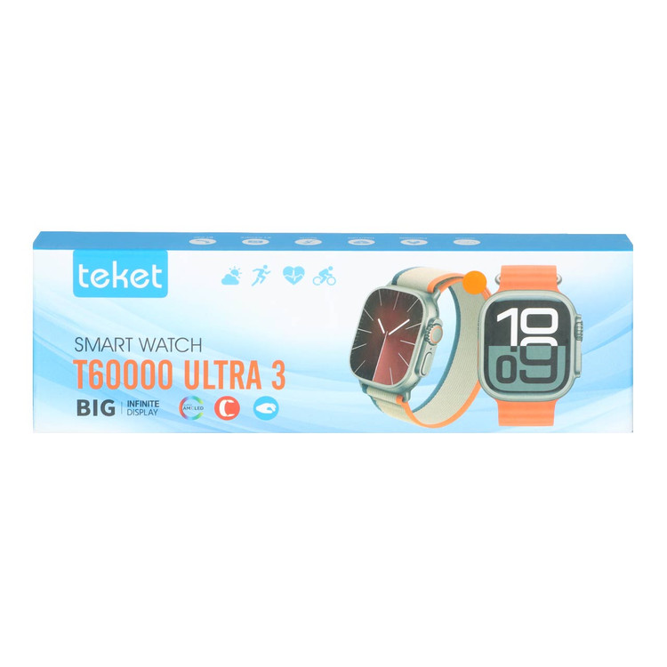 پک ساعت هوشمند teket مدل T60000 ULTRA 3 - نقره ای