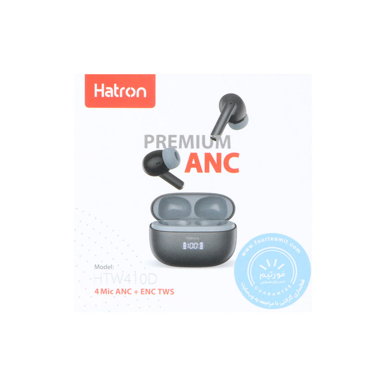 ایرپاد بی سیم Hatron مدل HTW410D (4 میکروفون ANC+ENC) - آبی