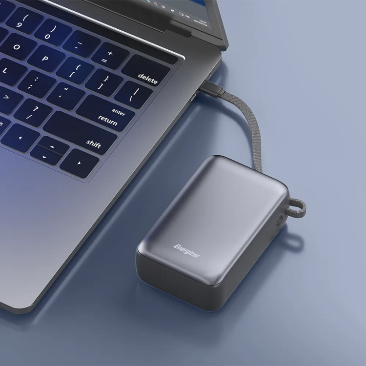 پاوربانکپاوربانک PD و فست شارژ Energizer 30000mAh مدل XP30001PD 65W - خاکستری (گارانتی متین)