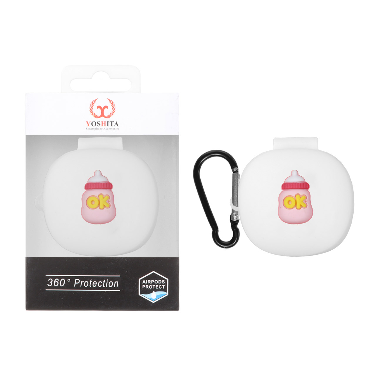 کاور ایرپاد سیلیکونی Yoshita عروسک برجسته QCY T13X - طرح 181 (پک دار)