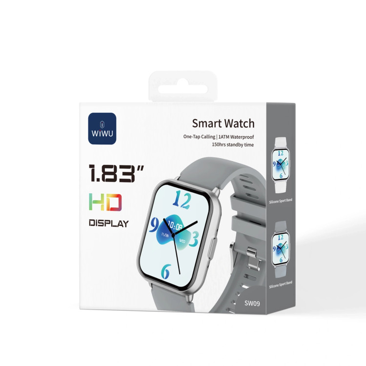 ساعت هوشمند Wiwu Smart Watch مدل SW09 - نقره ای (گارانتی شش ماهه شرکتی)