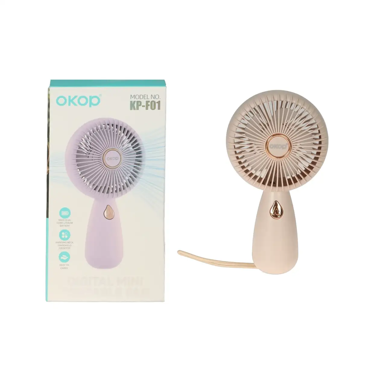 پنکه دستی قابل حمل Okop مدل KP-F01 - کالباسی
