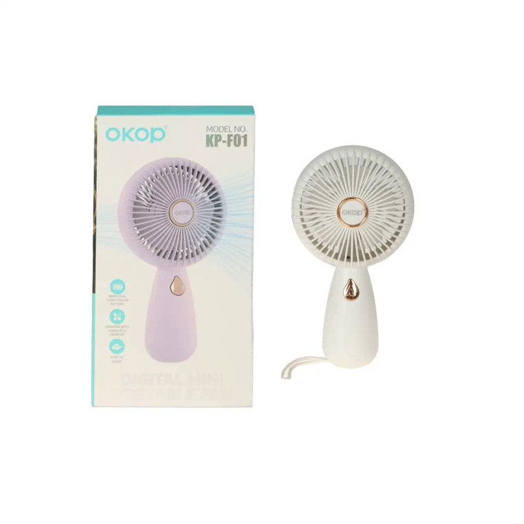 پنکه دستی قابل حمل Okop مدل KP-F01 - سفید
