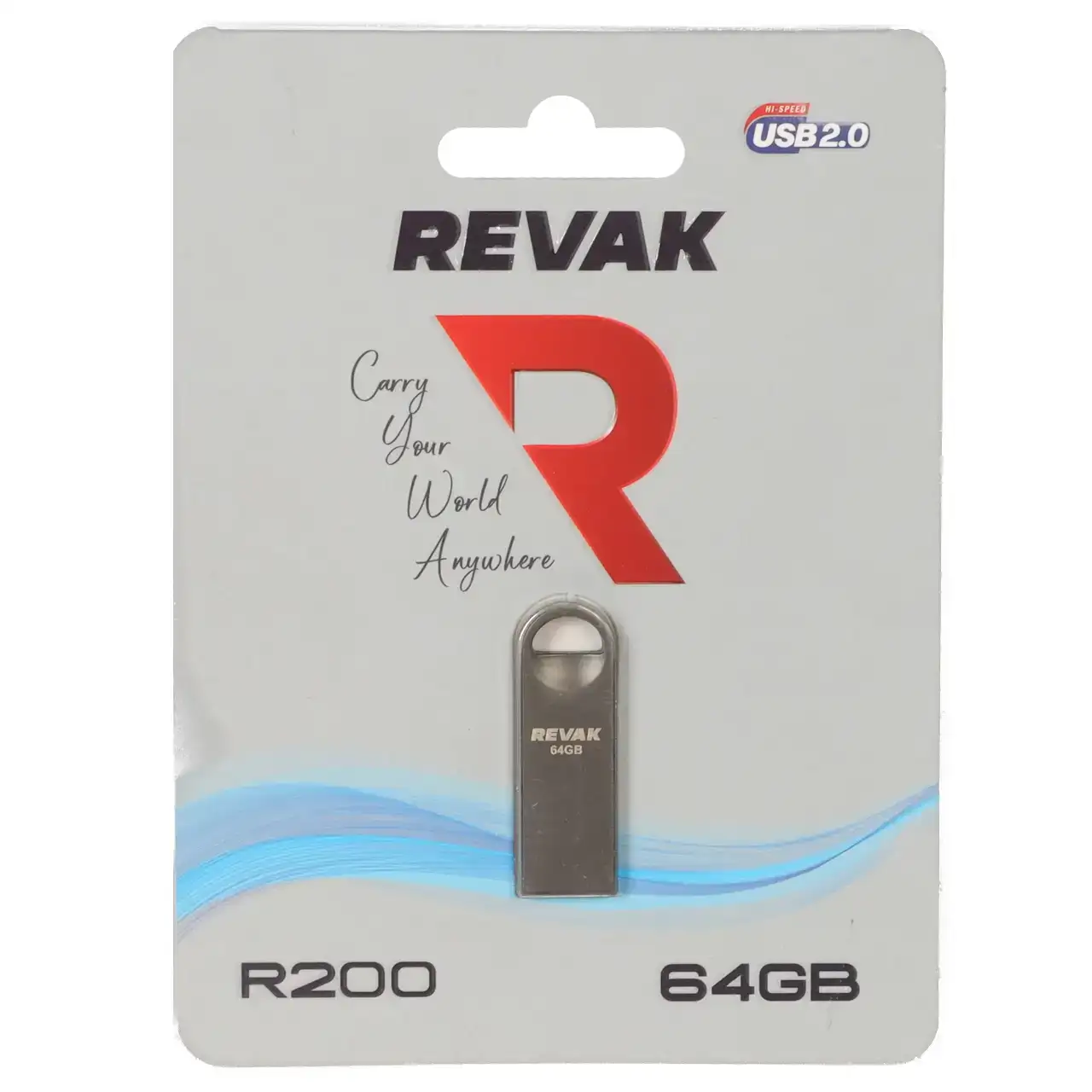 فلش مموری REVAK R200 USB2.0 Flash Memory - 64GB - مشکی