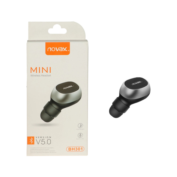 ایرپاد بی سیم تک گوش Novax مدل BH301 - مشکی - YSP