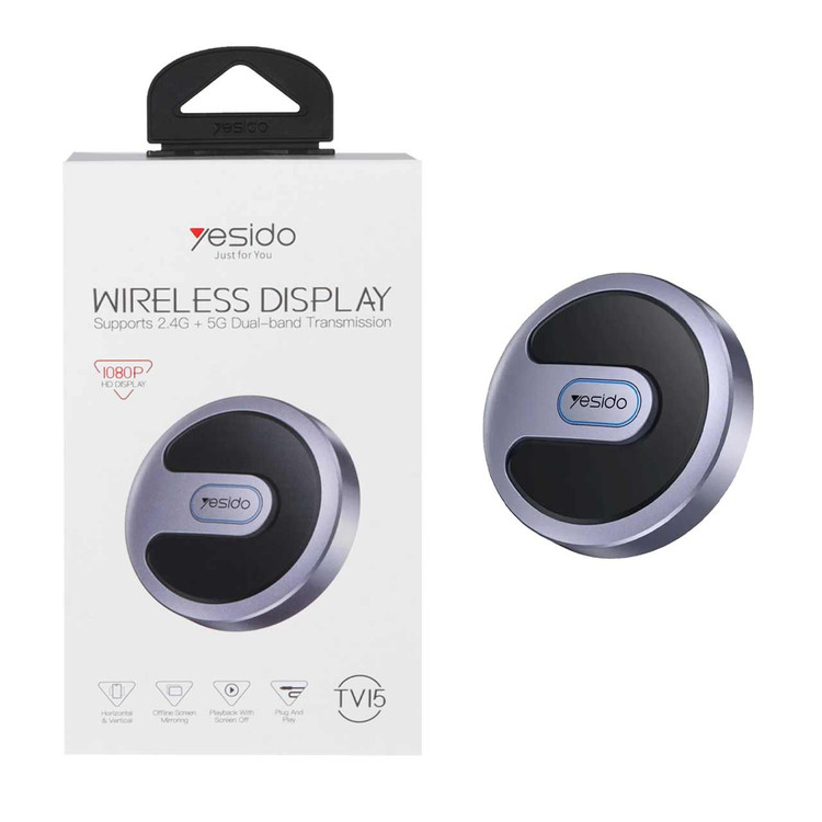 دانگل HDMI انتقال تصویر Yesido مدل WIFI TV15 - خاکستری (گارانتی 12 ماه تعویض نیکان همراه)