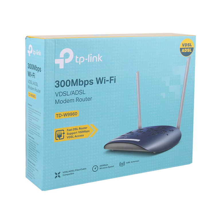 TP-LINK TD-W9960 -Ver 1.20 300Mbps Wireless VDSL/ADSL Modem Router مودم