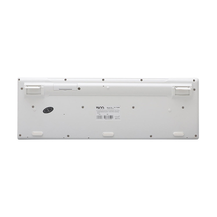 کیبورد و ماوس بی سیم TSCO مدل TKM 7106W - سفید