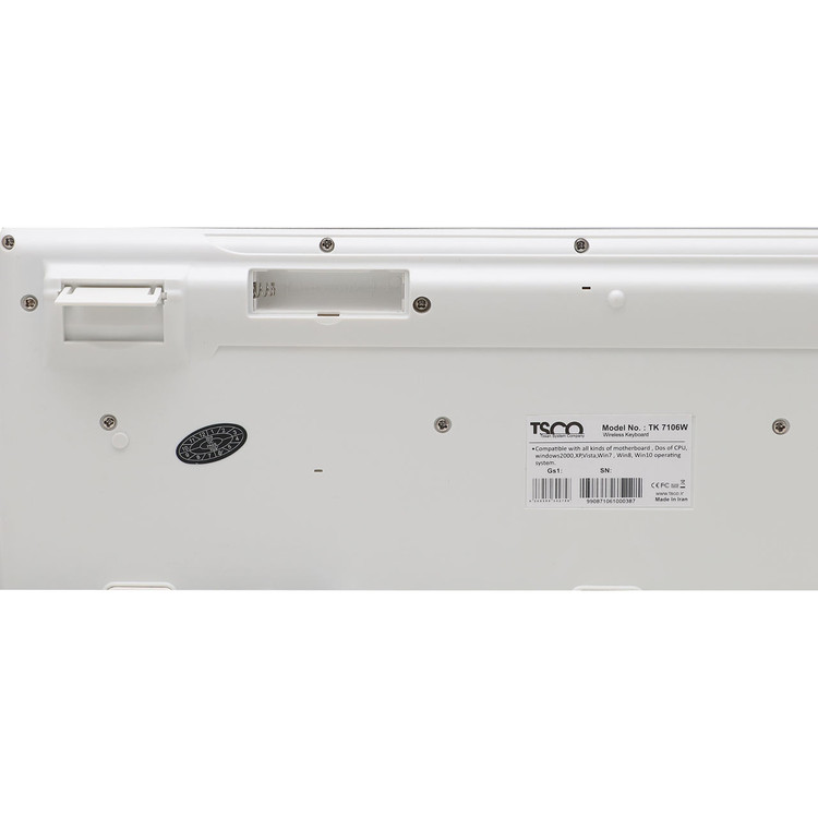 کیبورد و ماوس بی سیم TSCO مدل TKM 7106W - سفید