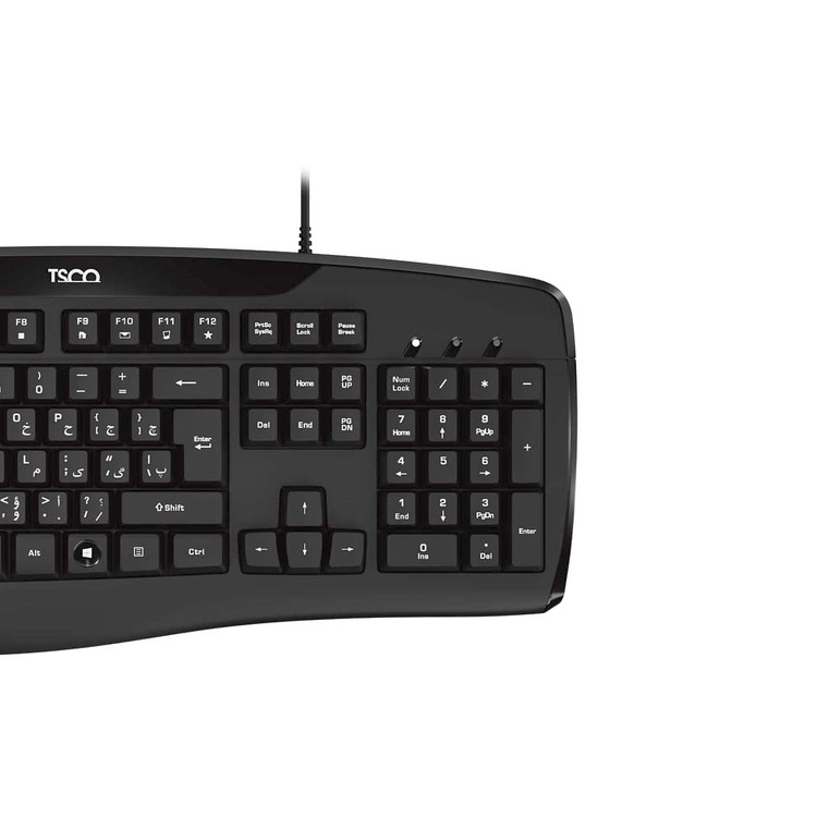 کیبورد باسیم TSCO مدل TK 8043 - مشکی