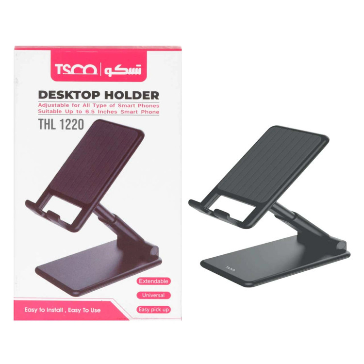 هولدر گوشی موبایل پایه دار رومیزی Tsco مدل THL 1220 - مشکی