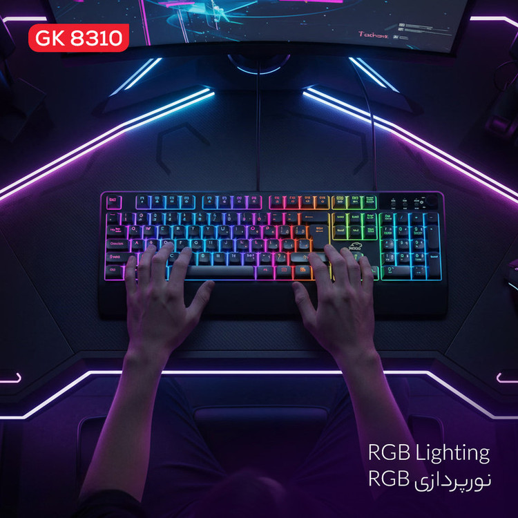 کیبورد گیمینگ شبه مکانیکال تسکو مدل GK 8310 Ares