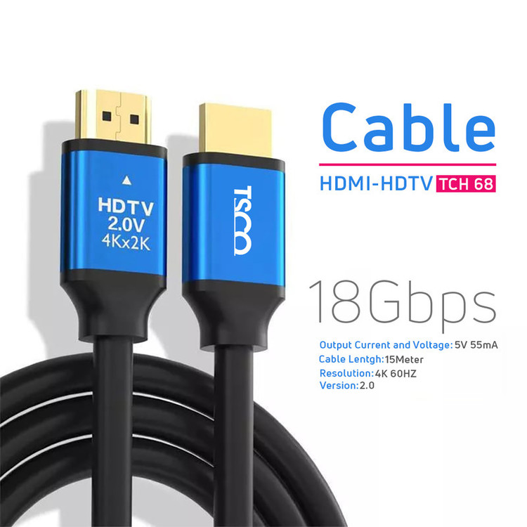 کابل HDMI تسکو مدل TCH 68 طول 15 متر