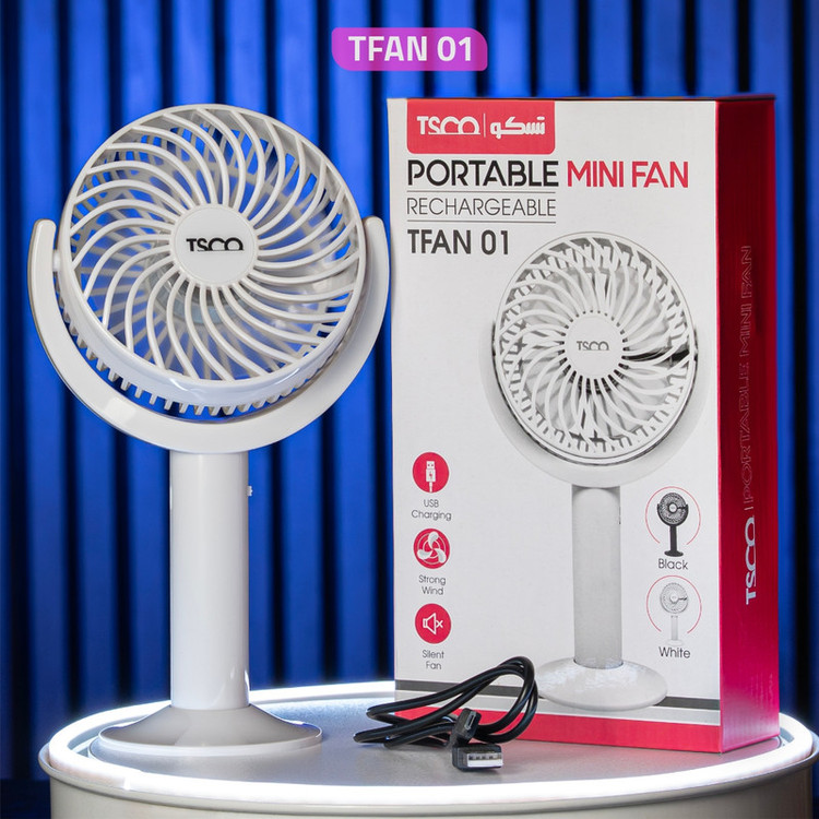 پنکه شارژی رومیزی تسکو مدل TFAN 01