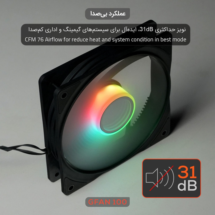 فن کیس تسکو مدل GFAN 100 Skadi Storm