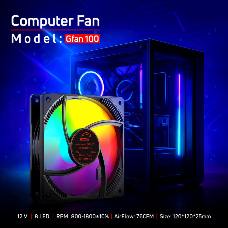 فن کیس تسکو مدل GFAN 100 Skadi Storm