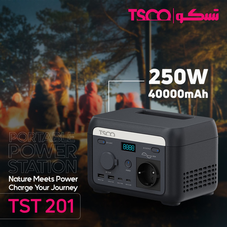 پاور استیشن 200 وات تسکو مدل TST 201 ظرفیت 32000 میلی آمپر ساعت