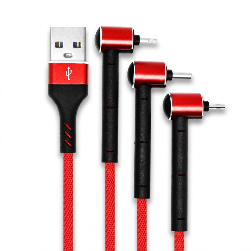کابل تبدیل USB به MicroUSB/Lightning/USB-C تسکو مدل TC A100 طول 1.2 متر