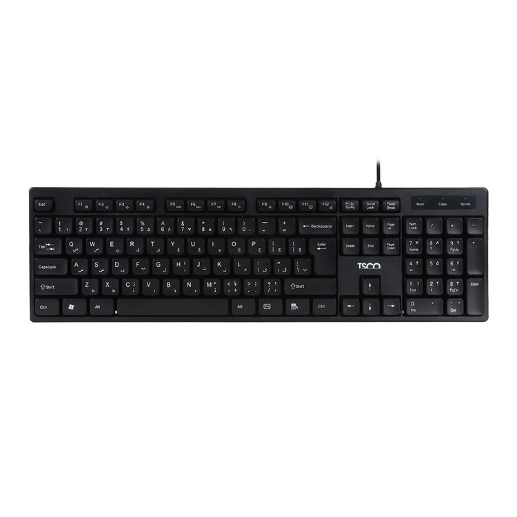 کیبورد باسیم TSCO مدل TK 8072 - مشکی