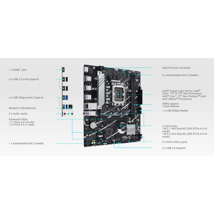 مادربرد ایسوس مدل PRIME B760M-R D4