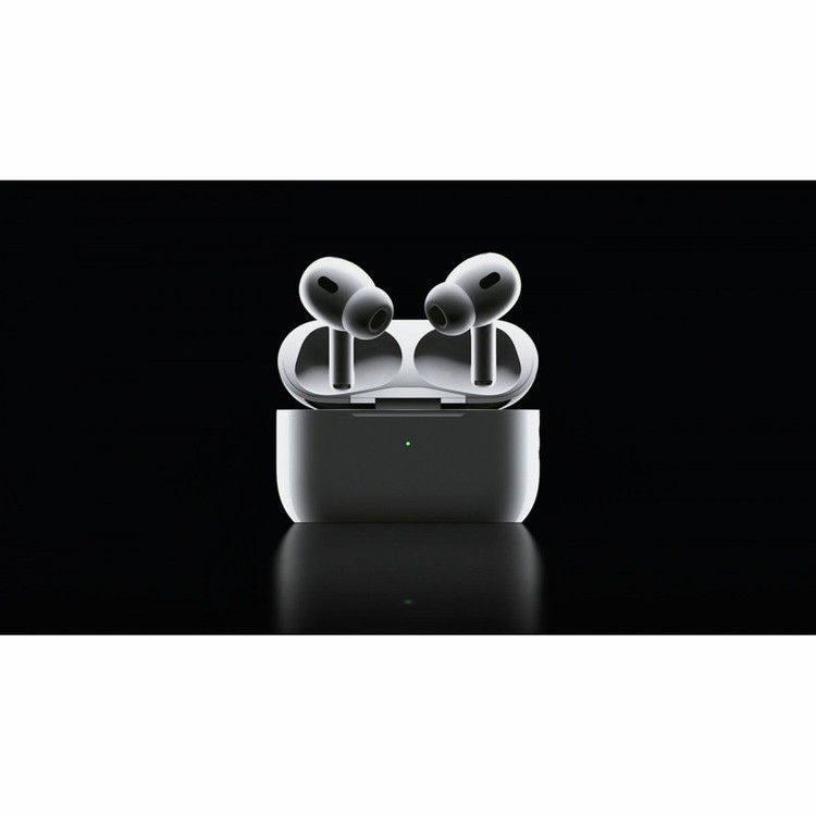 هدفون بلوتوثی اپل مدل AirPods Pro 2nd Generation با نویز کنسلینگ فعال (ANC)، نویز کنسلینگ میکروفون (ENC)، درگاه شارژ USB Type-C، با قابلیت شارژ بیسیم، دارای میکروفون دوگانه از نوع Beamforming، مقاومت در برابر رطوبت و عرق