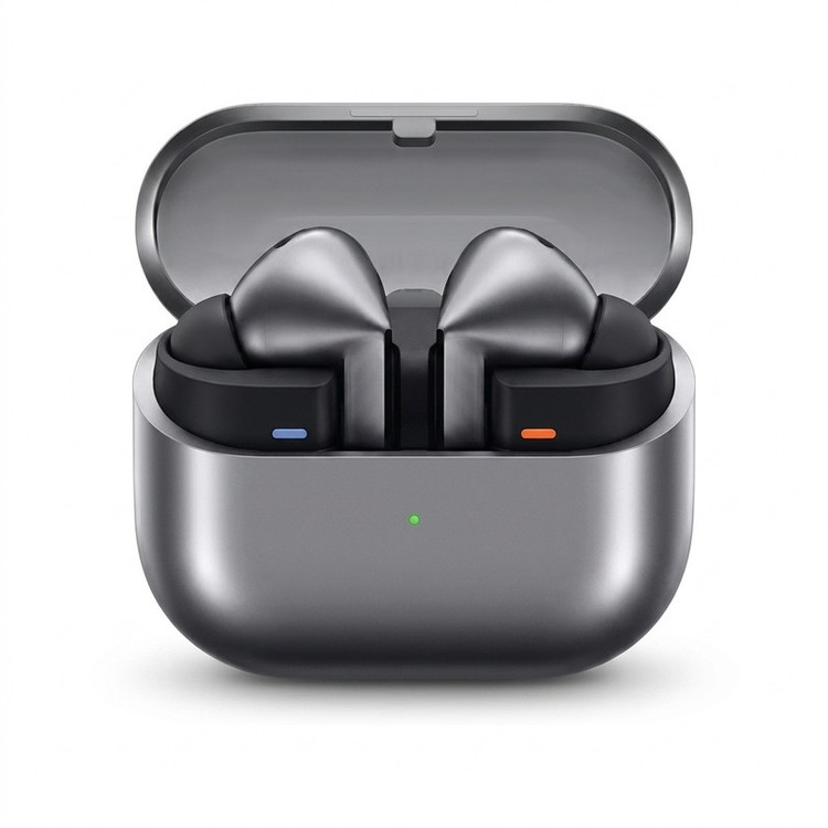 هدفون بلوتوثی سامسونگ مدل Galaxy Buds3 Pro دارای نویز کنسلینگ فعال (ANC)، درگاه شارژ USB Type-C، شارژ بی سیم، با قابلیت اتصال به چند دستگاه، پشتیبانی از فرمان لمسی، پشتیبانی از دستیار صوتی، مقاوم در برابر آب