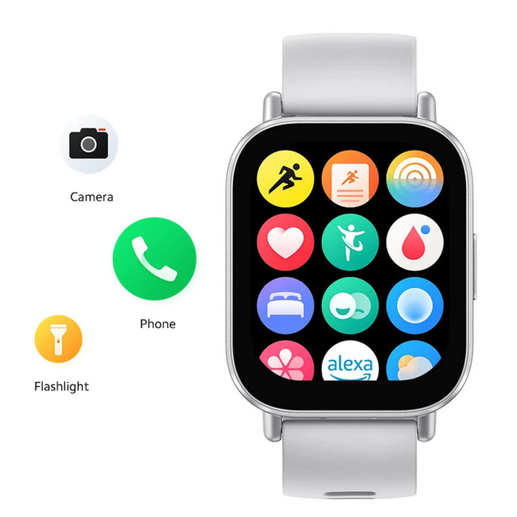 ساعت هوشمند شیائومی مدل Redmi Watch 5 Active ریجن هند، دارای قابلیت های قابلیت مکالمه از طریق بلوتوث، قابلیت تغییر طرح ساعت یا تم بند پلاستیک