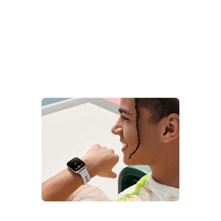 ساعت هوشمند شیائومی مدل Redmi Watch 5 Active ریجن هند، دارای قابلیت های قابلیت مکالمه از طریق بلوتوث، قابلیت تغییر طرح ساعت یا تم بند پلاستیک
