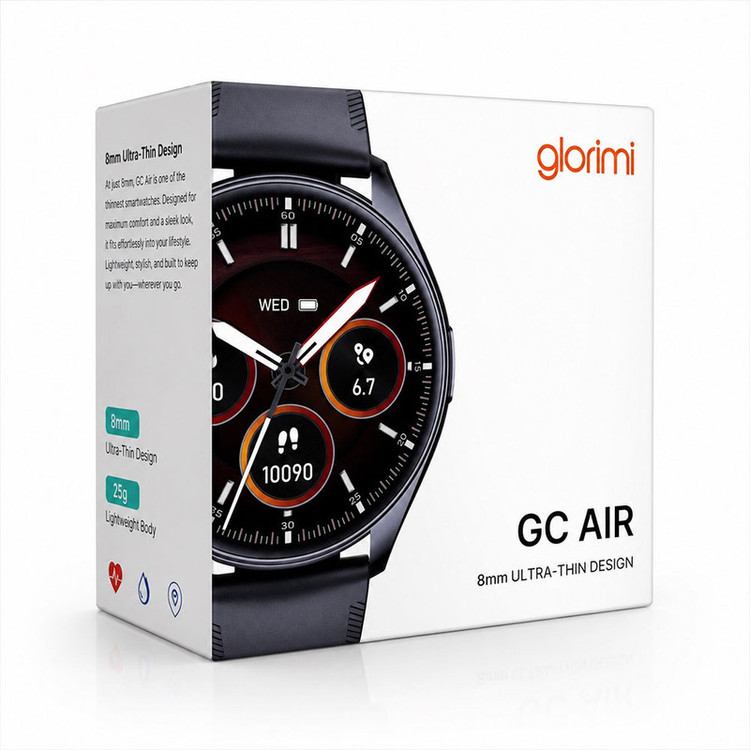 ساعت هوشمند 46 میلیمتری گلوریمی مدل GC Air با بند سیلیکونی