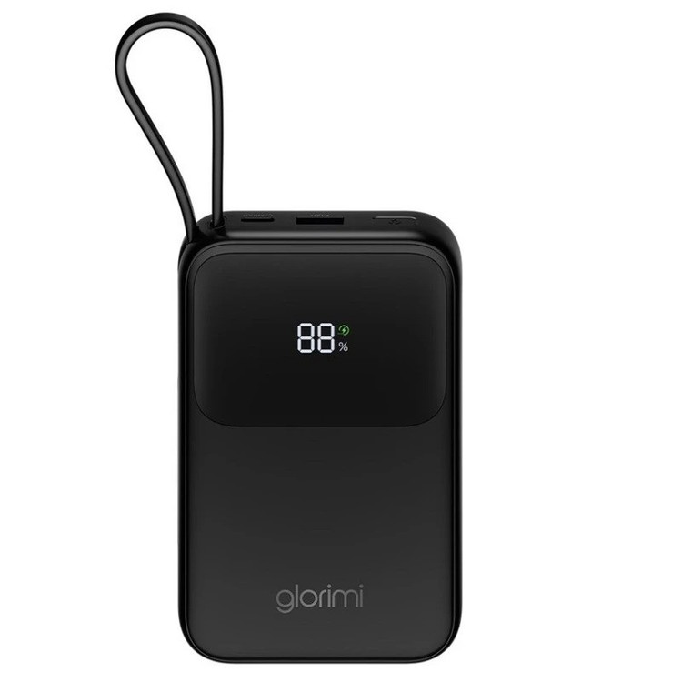 پاوربانک 45 وات گلوریمی مدل ACTIVECORE ظرفیت 20000 میلیآمپرساعت به همراه دو کابل USB-C و لایتنینگ
