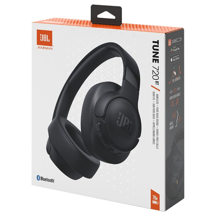 هدفون بلوتوثی جی بی ال مدل Tune 720BT با نویز کنسلینگ میکروفون (ENC)، درگاه شارژ USB Type-C، با قابلیت اتصال به چند دستگاه، دارای طراحی تاشو، قابلیت شارژ سریع، اتصال به صورت بی سیم و ، مقاوم در برابر رطوبت و عرق