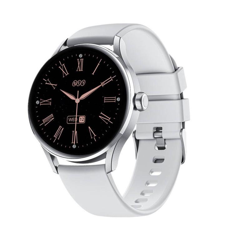 ساعت هوشمند کیو سی وای مدل MSU WATCH ELITE PUNCHING دارای قابلیت های صفحه نمایش رنگی، صفحه نمایش لمسی، کنترل موسیقی (Music Player)، قابلیت مکالمه از طریق بلوتوث بند سیلیکون